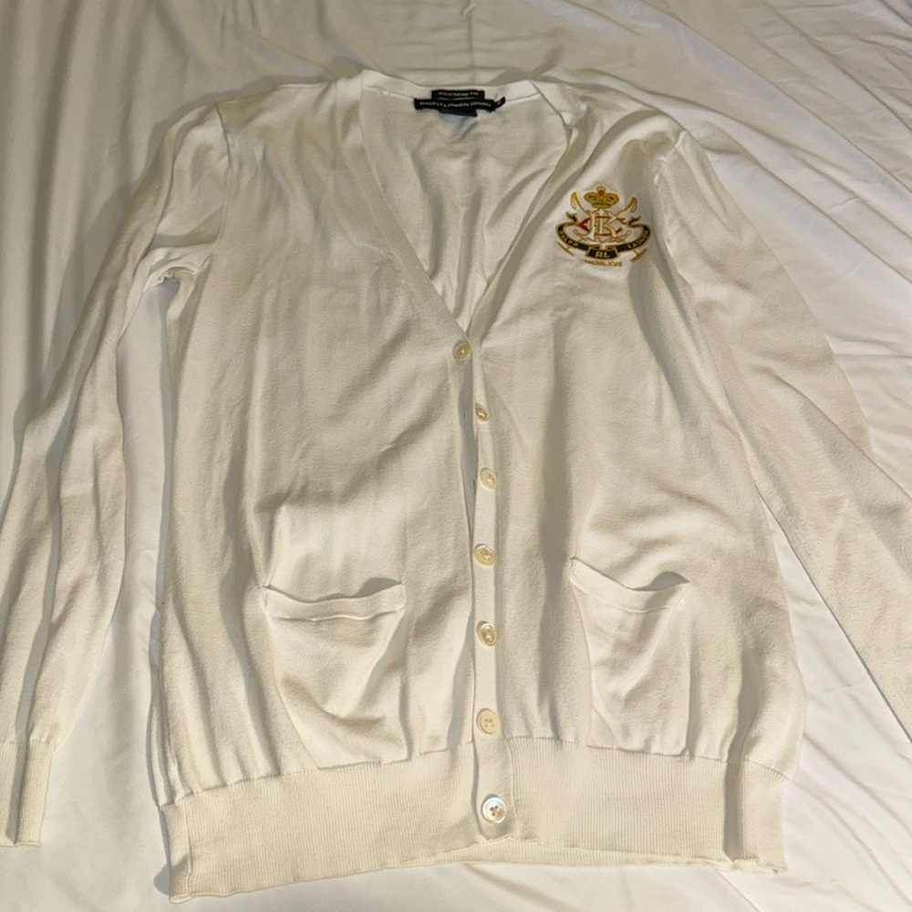 Ralph Lauren white cardigan